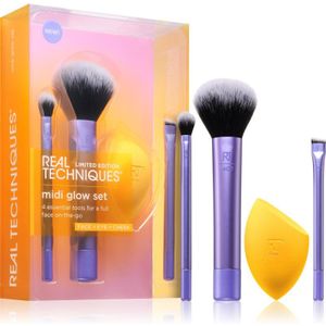 Real Techniques - Midi Glow Set - Penselen Set - 4 stuks - Professionele Oogschaduw Kwasten