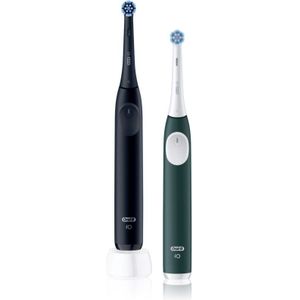 Oral B - iO2 - Elektrische Tandenborstel - Zwart en Donkergroen - DUOPACK