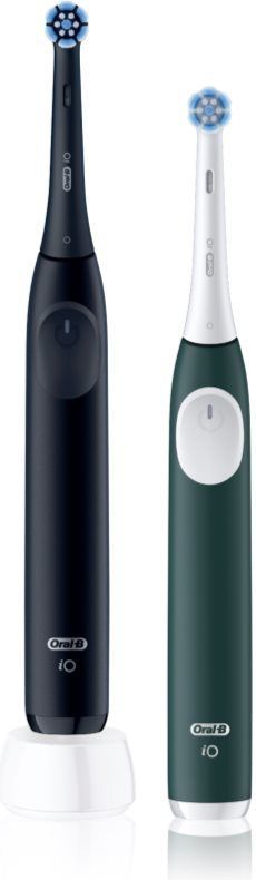 Oral B - iO2 - Elektrische Tandenborstel - Zwart en Donkergroen - DUOPACK