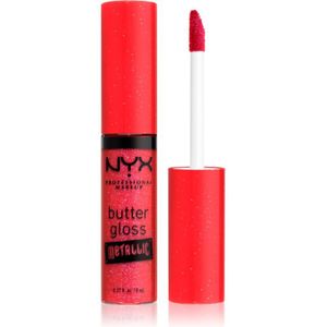 NYX Professional Makeup Butter Gloss Metallic metalen lipgloss Tint 09 Blood 8 ml