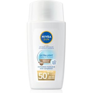 NIVEA SUN Ultra Light Getinte Fluid SPF 50+ - Tint Medium - 40 ml