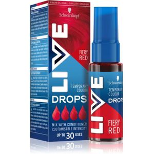 Schwarzkopf LIVE Drops Tijdelijke Kleurhaar Schaduw Tint Fiery Red 30 ml