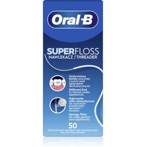 Oral B Super Floss Dentale Flosdraad voor Beugels en Implantaten 50 st