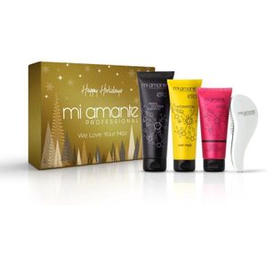 Mi Amante Professional Happy Holidays - Cosmetische Set - 4 Stuks - Haarverzorging