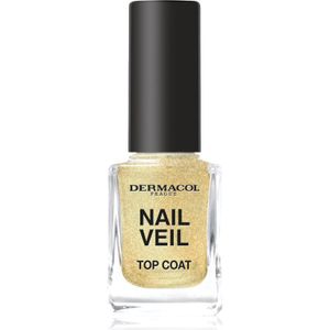 Dermacol Nail Veil Top Coat glimmend Tint Sparkling Beach 11 ml
