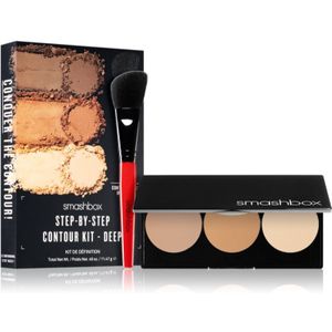 Smashbox Step By Step Contour Kit Contour Palet met Kwastje Tint Light/Medium 11.47 gr