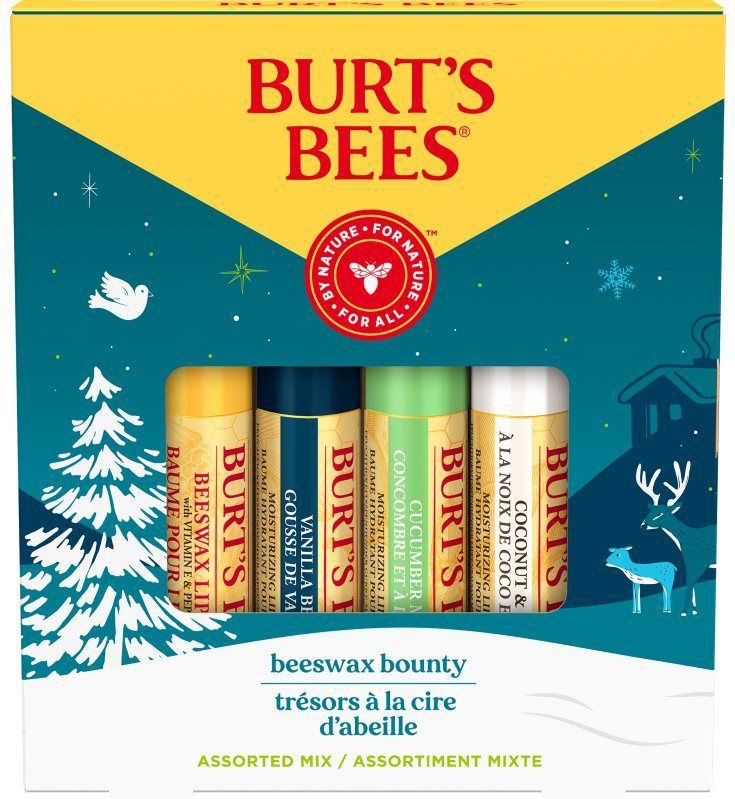 Burt's Bees - Beeswax Bounty Set - Lippenbalsem - 4 Stuks - 100% Natuurlijke Ingrediënten
