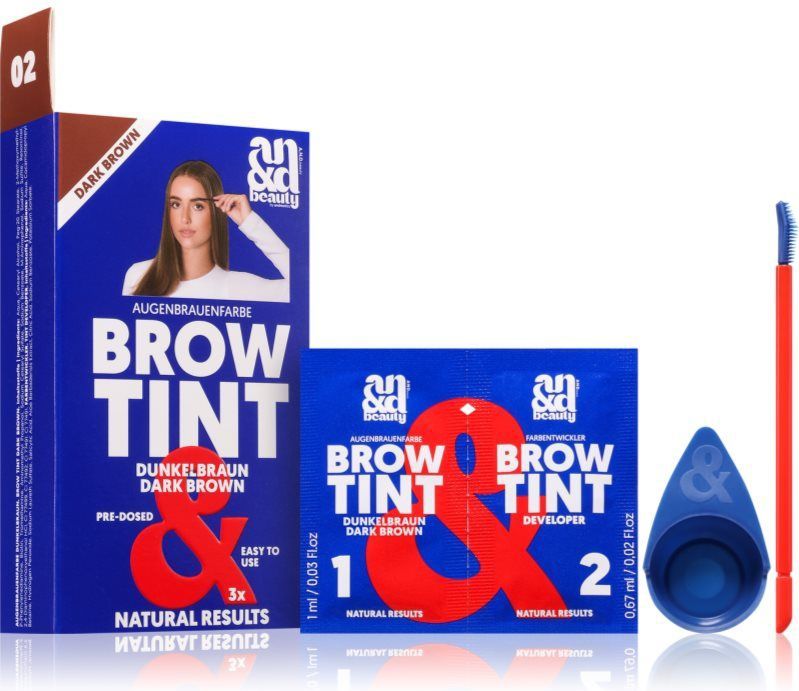 A.N.D. Beauty - Brow Tint - Wenkbrauwverf - Dark Brown - 3x1,67 ml