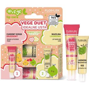 FlosLek Laboratorium - Vege Lip Care Gift Set - Lippen - 14 g Peeling - 10 g Vaseline