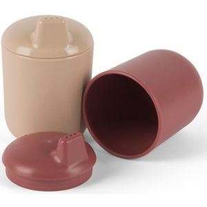 Dantoy Tiny Bio Sippy Cups Kop Nude/Red 0m+ 2 st