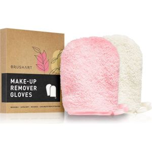 BrushArt - Make-up Remover Handschoenen - Pink - Cream - 2 Stuks