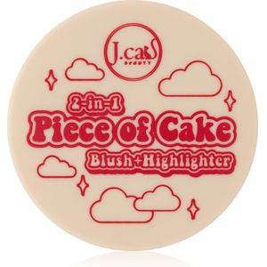 J.Cat Beauty 2 In 1 Piece Of Cake Blush met Verhelder Tint Perfect Pear 12.1 g