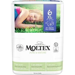 Moltex Pure & Nature XL Size 6 eco-wegwerpluiers 13-18 kg 21 st