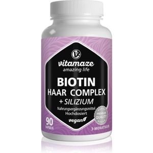 Haar Vitamine Complex - 90 Veganistische Capsules - Biotine - Silicium - Zink - Selenium