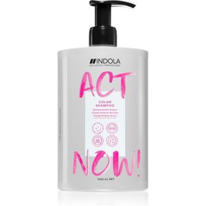 Indola Act Now! Color Shampoo 1000ml - Normale shampoo vrouwen - Voor Alle haartypes