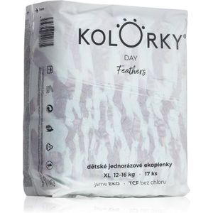 Kolorky Day Feathers eco-wegwerpluiers Maat XL 12-16 Kg 17 st