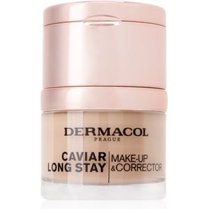 Dermacol Caviar Long Stay Make-Up & Corrector 04 Tan 30ml - Duurzame make-up en concealer met caviar-extract