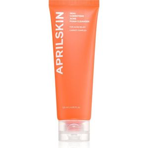 APRILSKIN Real Carrotene Acne Foam Cleanser Dieptereinigende Schuim Acne Huid 120 ml