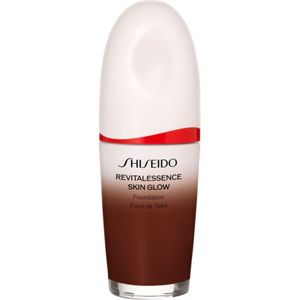 Shiseido Revitalessence Skin Glow Foundation Lichte Foundation met Verhelderende Werking SPF 30 Tint Mahogany 30 ml