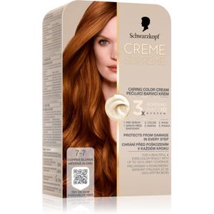 Schwarzkopf - Creme Supreme - Permanente Haarkleuring - 7-7 Copper Blonde - 60 ml