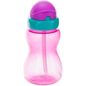 Canpol babies Sport Cup kinderfles met rietje 12m+ Pink 270 ml