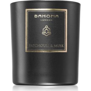 Bahoma London Obsidian Black Collection Patchouli & Musk geurkaars 220 gr