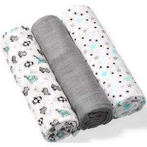 BabyOno Take Care Natural Diapers stoffen luiers 70 x 70 cm Gray 3 st