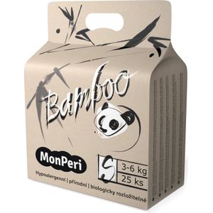 MonPeri Bamboo Size S eco-wegwerpluiers 3-6 kg 25 st