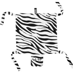 KLRK Home Wild B&W Zebra knuffeldeken Gustav 80x46 cm 1 st