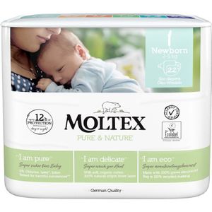Moltex Pure & Nature Newborn Size 1 eco-wegwerpluiers 2 - 4 kg 22 st