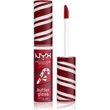 NYX Professional Makeup Holiday Butter Gloss Lipgloss Tint 01 Peppermint Swirl 8 ml