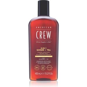 American Crew 3 in 1 Ginger + Tea 3 in1 Shampoo, Conditioner & Body Wash 450 ml