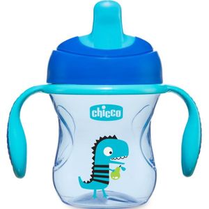 Chicco Train trainingsbeker met handvaten 6m+ Blue 200 ml