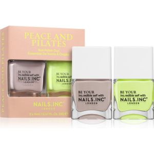 Nails Inc. Peace and Pilates - Nagellak Set - Veganistisch - 2 x 14 ml