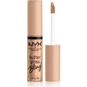 NYX Professional Makeup Butter Gloss Bling Lipgloss glimmend Tint 01 Bring The Bling 8 ml