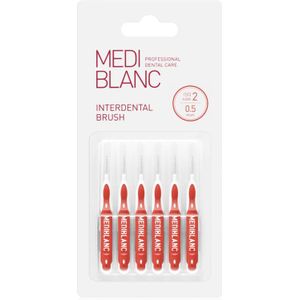 MEDIBLANC - Interdental Pick-brush - Interdental Borsteltje - Rood - 6 st