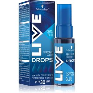 Schwarzkopf - LIVE Drops - Tijdelijke Kleurhaar Schaduw - Crystal Blue - 30 ml