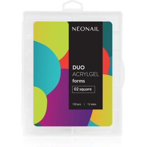 NEONAIL Duo Acrylgel Forms sjablonen voor Nagels type 02 Square 120 st