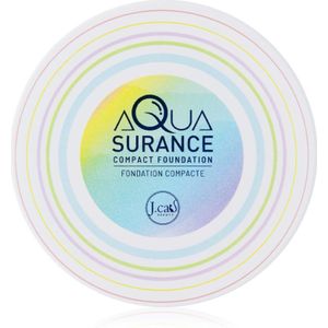 J.Cat Beauty Aquasurance Compacte Poeder Foundation voor Gemiddeld tot Volle Dekking Tint 100 Porcelain 9 g