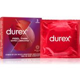 Durex Feel Thin Extra Lubricated condooms 3 st