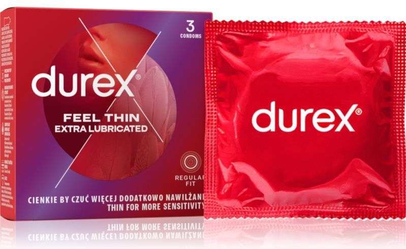 Durex Feel Thin Extra Lubricated condooms 3 st
