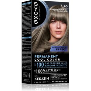 Syoss - Permanent Cool Color - Haarkleuring - Tint 7_46 Cool Medium Blond - 1 st