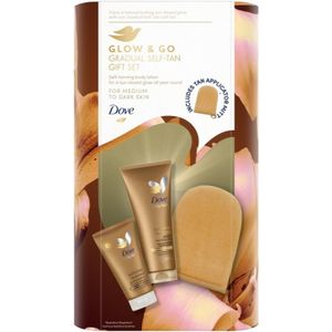 Dove Glow & Go Gradual Self-Tan Gift Set set voor een perfecte bronzing