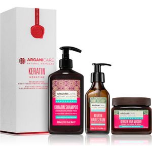 Arganicare Keratin Regenerating and Strengthening Program Set Gift Set (met Regenererende Werking )