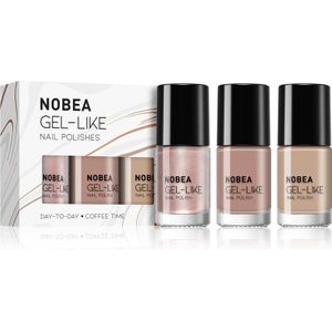 NOBEA - Day-to-Day Coffee Time Set - Nagellak Set - 3x6 ml - Voor Vrouwen
