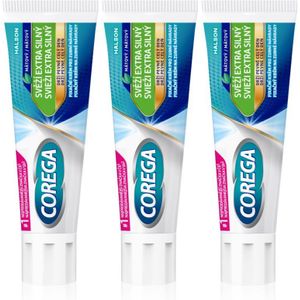 Corega - Fresh Extra Strong - Fixatiecrème voor Tandprothesen - 3x40 g