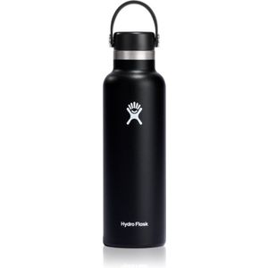 Hydro Flask Standard Mouth Flex Cap thermo drinkfles kleur Black 621 ml