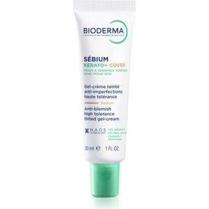 Bioderma Sébium Kerato+ Cover Matterende Getinte Crème tegen Oneffenheden van Acne Huid 30 ml