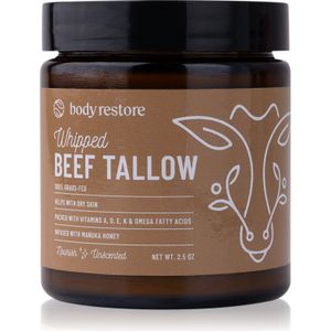 Body Restore Whipped Beef Tallow Balm Unscented Voedende Bodycrème Parfumvrij 71 g