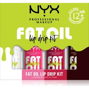 NYX Professional Makeup - Fat Oil Lip Drip - Lippen Set - 4x4.8 ml